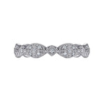 14K White Gold Marquise Station Cluster Diamond Stackable Ring - LR4800W45JJ-Gabriel & Co.-Renee Taylor Gallery
