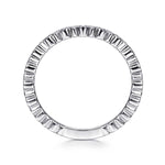 14K White Gold Scalloped Stackable Diamond Band - LR4801W45JJ-Gabriel & Co.-Renee Taylor Gallery