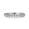 14K White Gold Bujukan Beaded Band - LR4871W4JJJ-Gabriel & Co.-Renee Taylor Gallery