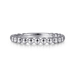 14K White Gold Bujukan Beaded Band - LR4871W4JJJ-Gabriel & Co.-Renee Taylor Gallery