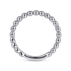 14K White Gold Bujukan Beaded Band - LR4871W4JJJ-Gabriel & Co.-Renee Taylor Gallery