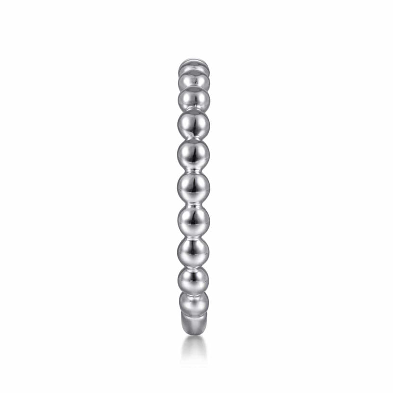 14K White Gold Bujukan Beaded Band - LR4871W4JJJ-Gabriel & Co.-Renee Taylor Gallery