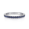 14K White Gold Sapphire Stackable Ring - LR50889W4JSA-Gabriel & Co.-Renee Taylor Gallery
