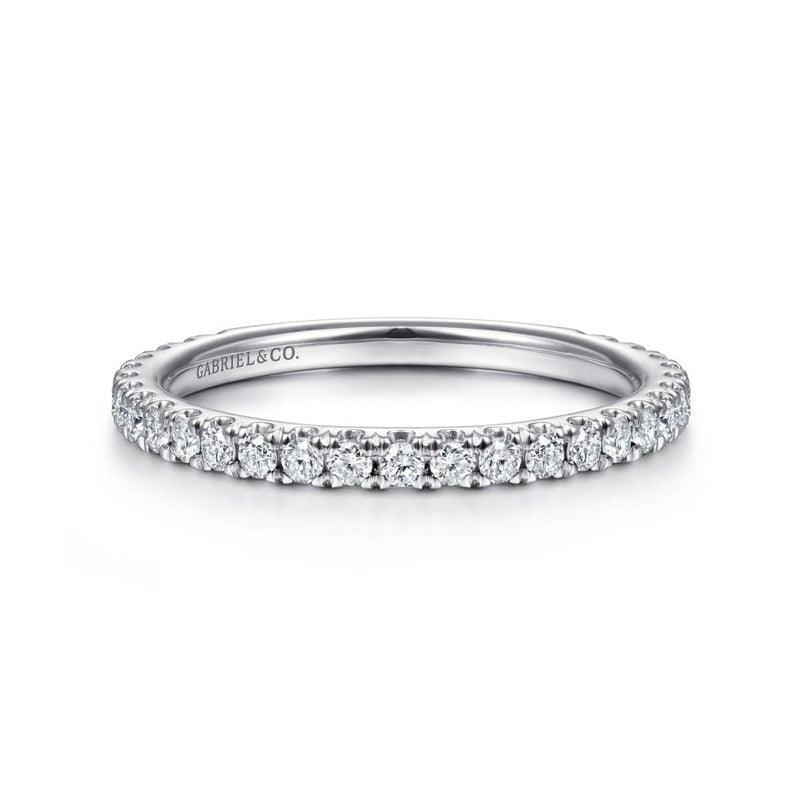 14K White Gold Stackable Diamond Ring - LR50992W45JJ-Gabriel & Co.-Renee Taylor Gallery
