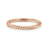 14K Rose Gold Twisted Rope Stackable Ring - LR51173K4JJJ-Gabriel & Co.-Renee Taylor Gallery