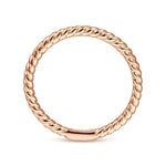 14K Rose Gold Twisted Rope Stackable Ring - LR51173K4JJJ-Gabriel & Co.-Renee Taylor Gallery