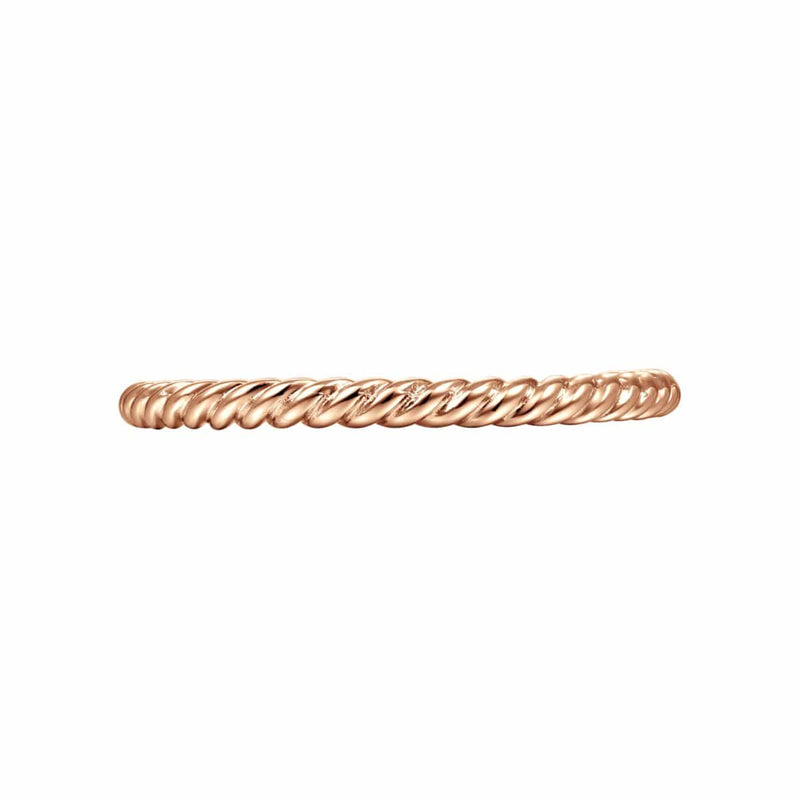 14K Rose Gold Twisted Rope Stackable Ring - LR51173K4JJJ-Gabriel & Co.-Renee Taylor Gallery