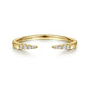 14K Yellow Gold Open Diamond Tipped Stackable Ring - LR51177Y45JJ-Gabriel & Co.-Renee Taylor Gallery
