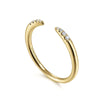 14K Yellow Gold Open Diamond Tipped Stackable Ring - LR51177Y45JJ-Gabriel & Co.-Renee Taylor Gallery