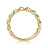 14K Yellow Gold Chain Link Ring Band with Pavé Diamond Station - LR51250Y45JJ-Gabriel & Co.-Renee Taylor Gallery