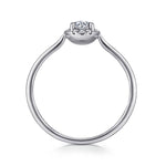 14K White Gold Diamond Halo Promise Ring - LR51264W45JJ-Gabriel & Co.-Renee Taylor Gallery