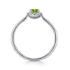 14K White Gold Peridot and Diamond Halo Promise Ring - LR51264W45PE-Gabriel & Co.-Renee Taylor Gallery