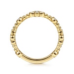 14K Yellow Gold Diamond Quatrefoil Station Ring - LR51473Y45JJ-Gabriel & Co.-Renee Taylor Gallery