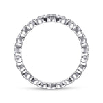 14K White Gold Round Pavé Diamond Band - LR51483W44JJ-Gabriel & Co.-Renee Taylor Gallery