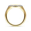 14K Yellow Gold Pinky Signet Ring with Diamond Halo - LR51521Y45JJ-Gabriel & Co.-Renee Taylor Gallery