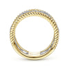 14K White-Yellow Gold Diamond Link and Twisted Rope Ring - LR51658M45JJ-Gabriel & Co.-Renee Taylor Gallery