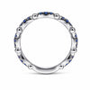 14K White Gold Cluster Sapphire and Bujukan Ball Stackable Ring - LR51704W4JSA-Gabriel & Co.-Renee Taylor Gallery