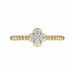 14K Yellow Gold Diamond Cluster Clover and Bujukan Ring - LR51911Y45JJ-Gabriel & Co.-Renee Taylor Gallery