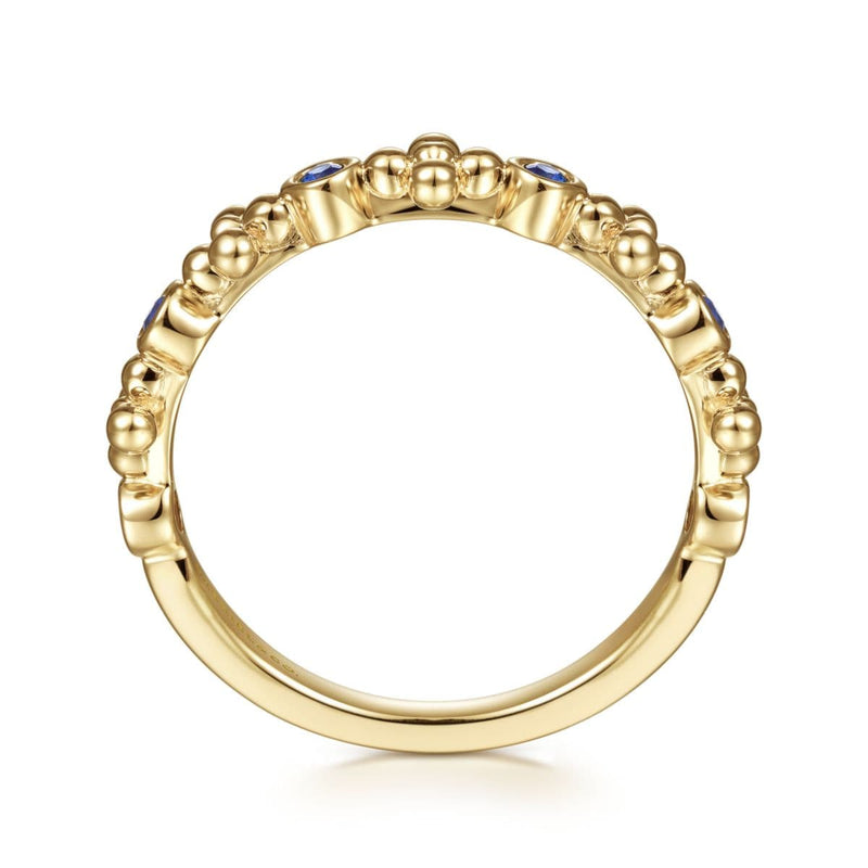 14K Yellow Gold Sapphire and Bujukan Station Ring - LR51918Y4JSA-Gabriel & Co.-Renee Taylor Gallery