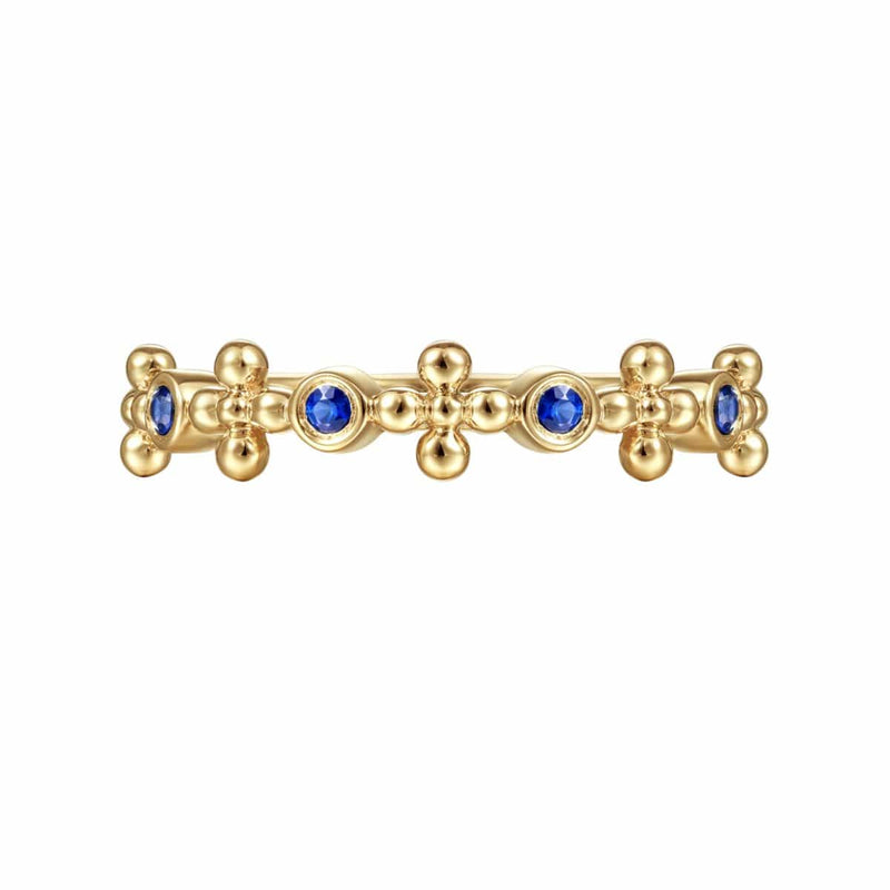 14K Yellow Gold Sapphire and Bujukan Station Ring - LR51918Y4JSA-Gabriel & Co.-Renee Taylor Gallery