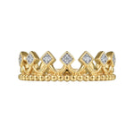 14K Yellow Gold Diamond Crown Ring - LR52156Y45JJ-Gabriel & Co.-Renee Taylor Gallery
