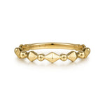 14K Yellow Gold Geometric Station Ring - LR52171Y4JJJ-Gabriel & Co.-Renee Taylor Gallery