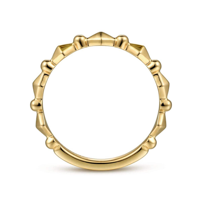 14K Yellow Gold Geometric Station Ring - LR52171Y4JJJ-Gabriel & Co.-Renee Taylor Gallery