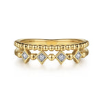 14K Yellow Gold Bujukan Stackable Diamond Ring - LR52233Y45JJ-Gabriel & Co.-Renee Taylor Gallery