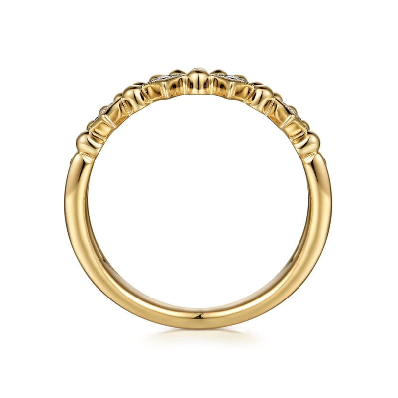 14K Yellow Gold Bujukan Stackable Diamond Ring - LR52233Y45JJ-Gabriel & Co.-Renee Taylor Gallery