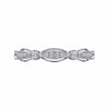 14K White Gold Scalloped Stackable Diamond Ring - LR6319W45JJ-Gabriel & Co.-Renee Taylor Gallery