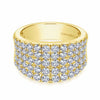 14K Yellow Gold Wide Band Pavé Diamond Ring - LR6365Y44JJ-Gabriel & Co.-Renee Taylor Gallery