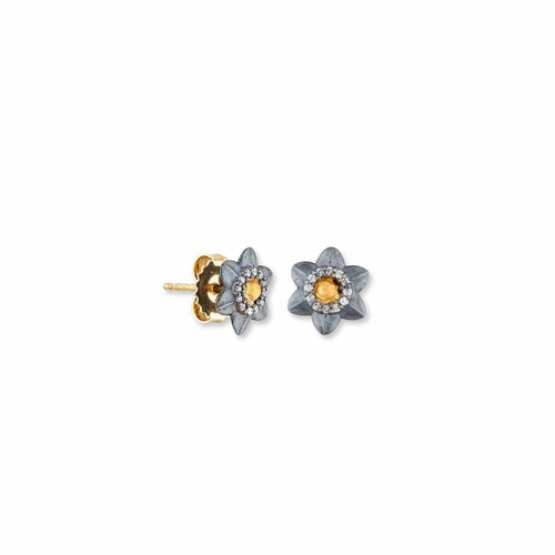 Lotus Studs with Diamond by Lika Behar