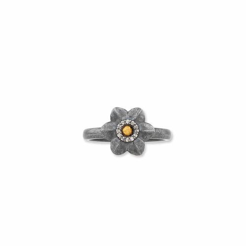 Lotus Ring with Diamond by Lika Behar