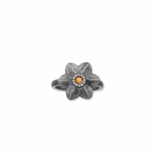 Lotus Ring with Diamond by Lika Behar