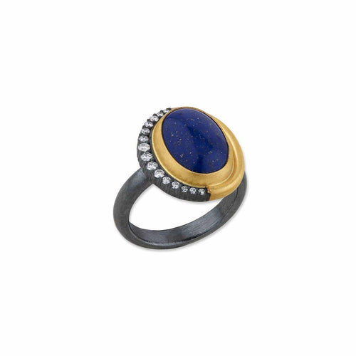Luna Ring with Lapis & Diamond by Lika Behar