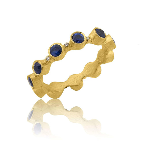 Love Band with Diamond & Sapphire by Lika Behar