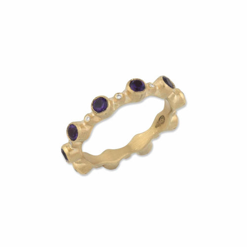 Love Band with Amethyst & Diamond by Lika Behar