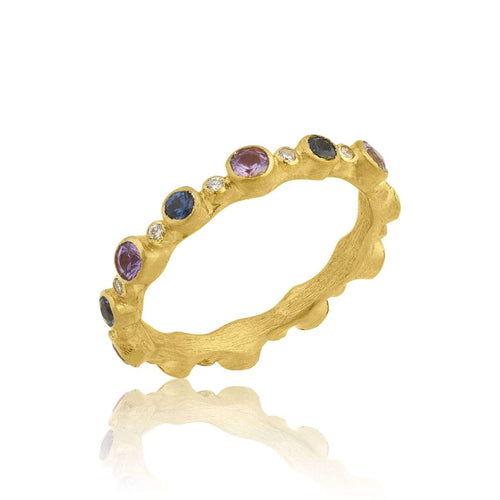 Love Band with Diamond & Sapphire by Lika Behar