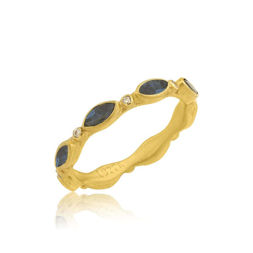 Love Band with Diamond & Sapphire by Lika Behar