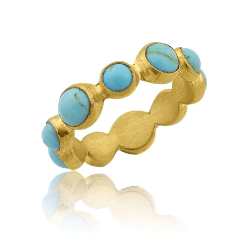 Love Band with Turquoise Kingman by Lika Behar
