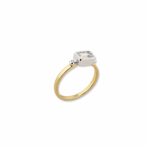 Love Moonstone Ring with Diamond by Lika Behar