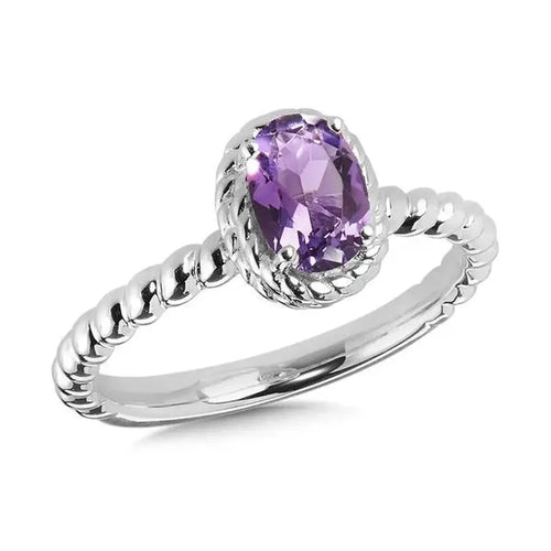 Sterling Silver Amethyst Ring - LVR708-AM-SDC Creations-Renee Taylor Gallery