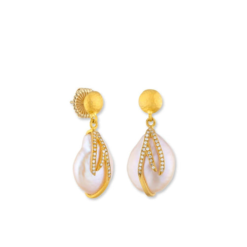 Lydia One of a Kind Earrings with Pearls by Lika Behar