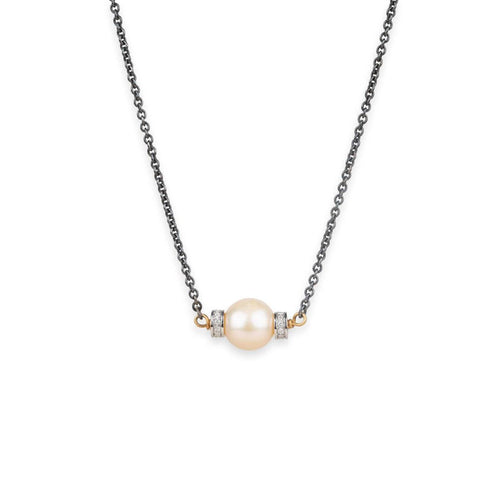 Oxidized Lydia Pearl Necklace by Lika Behar