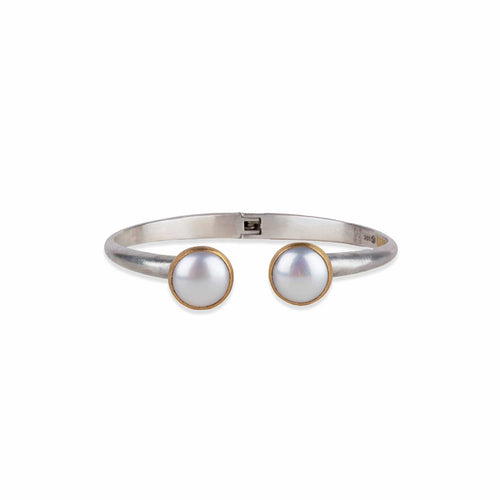 Lynne Pearl Gold, Silver and Diamond Bracelet by Lika Behar