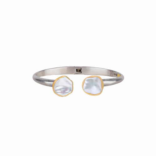 Lynne Keshi Pearl Gold, Silver and Diamond Bracelet by Lika Behar