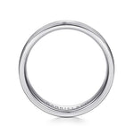 14K White Gold 6mm - Men's Wedding Band in Satin Finish - MBM0132-60W4JJJ-Gabriel & Co.-Renee Taylor Gallery