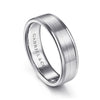 14K White Gold 6mm - Men's Wedding Band in Satin Finish - MBM0132-60W4JJJ-Gabriel & Co.-Renee Taylor Gallery