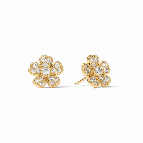 Laurel Stud - Cubic Zirconia-Julie Vos-Renee Taylor Gallery