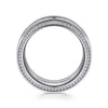 14K White Gold 8mm - Carved Men's Wedding Band in Satin Finish - MBH0193-80W4JJJ-Gabriel & Co.-Renee Taylor Gallery